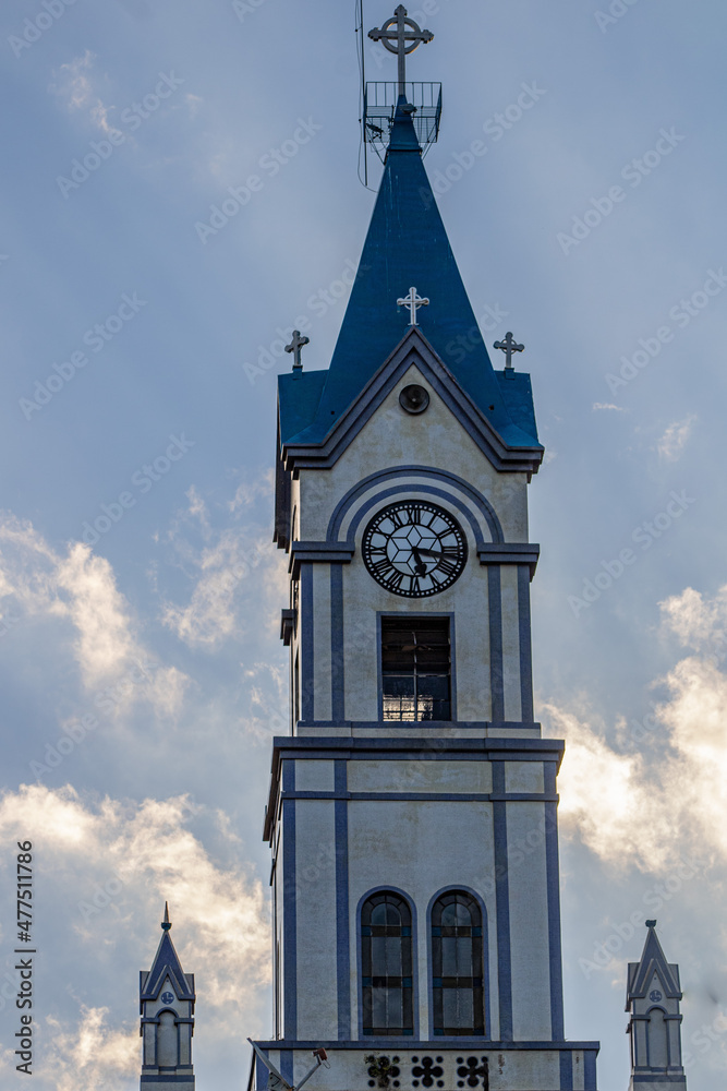 tower of the church of our person. igreja de nossa senhora de lourdes. Botucatu