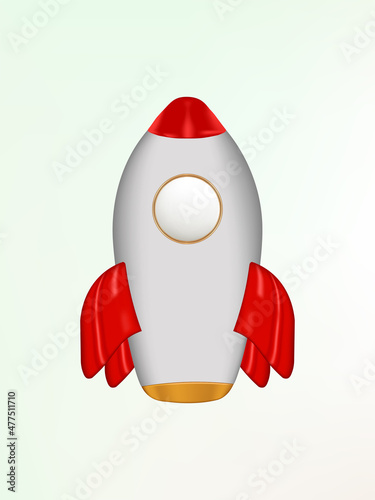 3d rocket space ship launch background. Realistic rocketship spaceship vector design. 