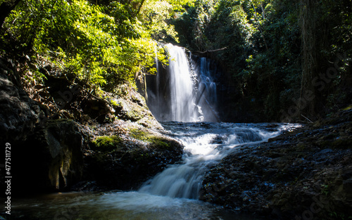 waterfall in the forest. cachoeira da canela. botucatu photo