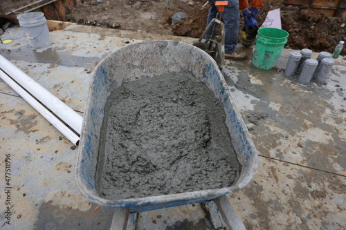 Vászonkép concrete in a wheelbarrow