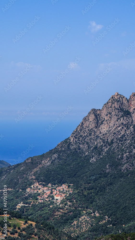 Corsica is the fourth largest island (after Sicily, Sardinia, and Cyprus) in the Mediterranean.