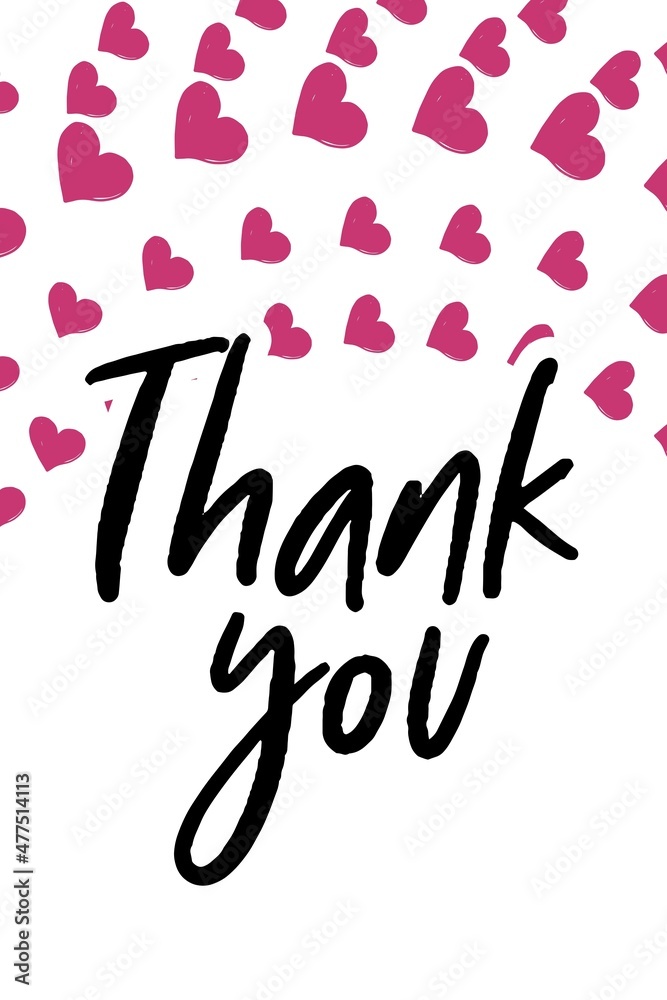 Thank You Card. Hand Written Lettering for Title, Heading, Photo Overlay, Wedding Invitation, Thank You Message. Heart shaped frame with thank you words, elegant thank you card Thank You Card. Hand Written Lettering for Title, Heading, Photo Overlay, Wedding Invitation, Thank You Message. Heart shaped frame with thank you words, elegant thank you card
