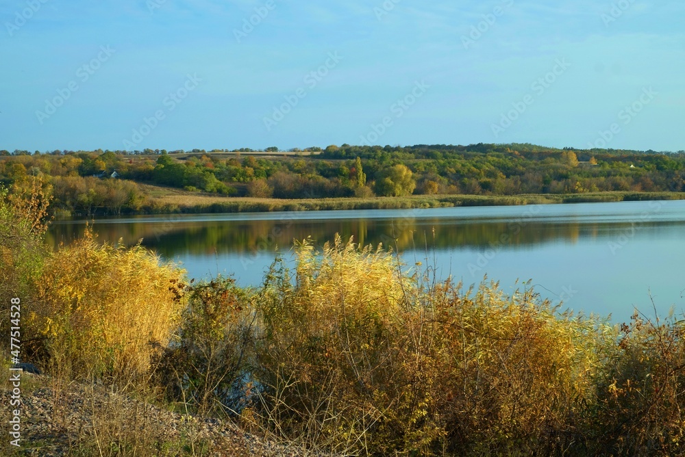 Landscape Ukraine, view on the river