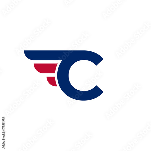 Alphabet Letter C with Fast Wings Logo Design Element on White background Vector Illustration Free Download Alphabet Letter C with Fast Wings Logo Design Element on White background Vector Illustration - GFXLoad
