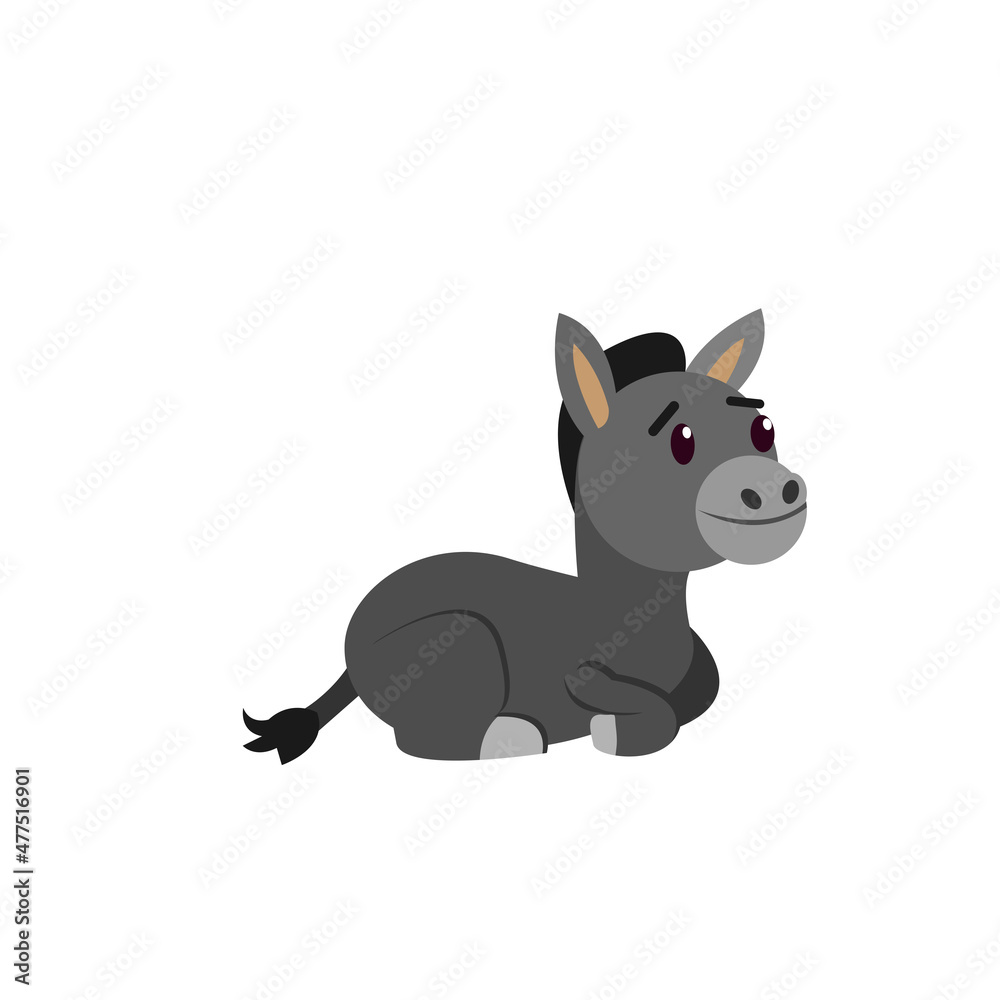 Isolated happy donkey nativity character Vector illustration Isolated happy donkey nativity character Vector illustration