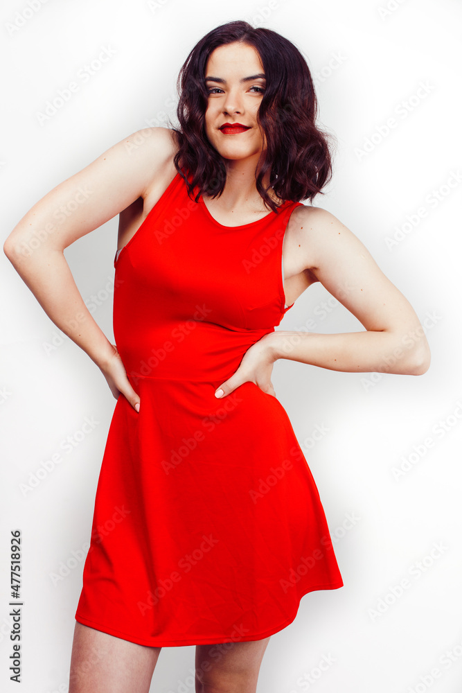 young pretty curly girl posing emotional happy smiling on white background, lifestyle people concept young pretty curly girl posing emotional happy smiling on white background, lifestyle people concept