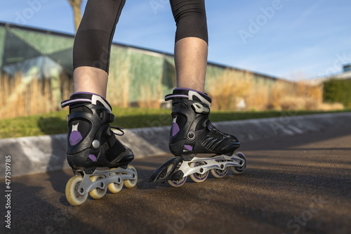 Inline skates / rollerblade close-up