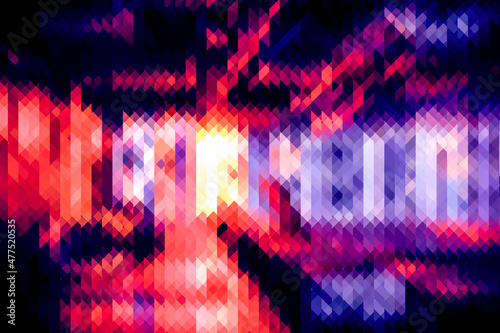 New Abstract Triangle Pixelation Pattern Landscape