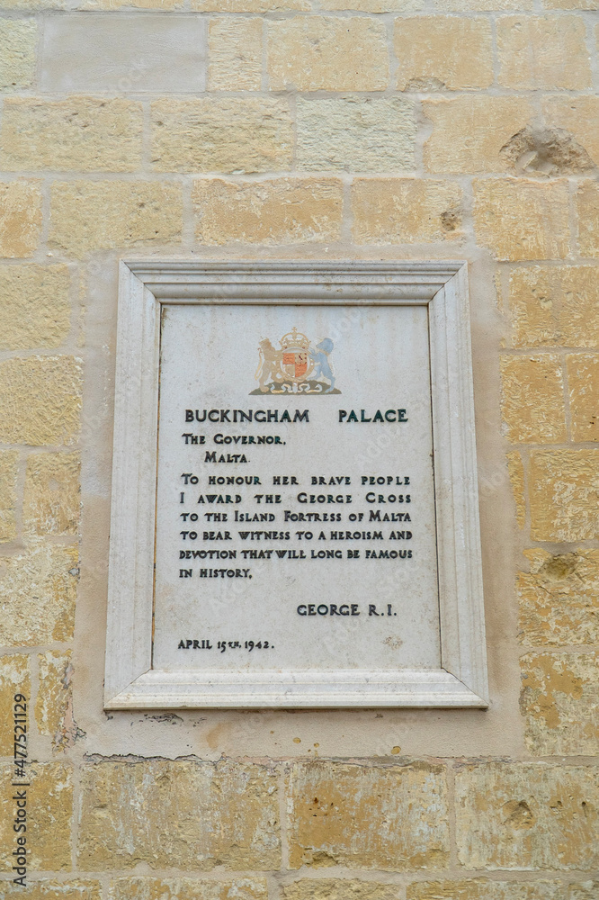 Buckingham palace sign Malta Valletta