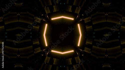 Neon Disco Lights And Futuristic Hi-Tech Sci Fi Illustration Background Wallpaper Texture for Banners, Web Templates, Titles, Texts, Flyers, Book Covers and ect.