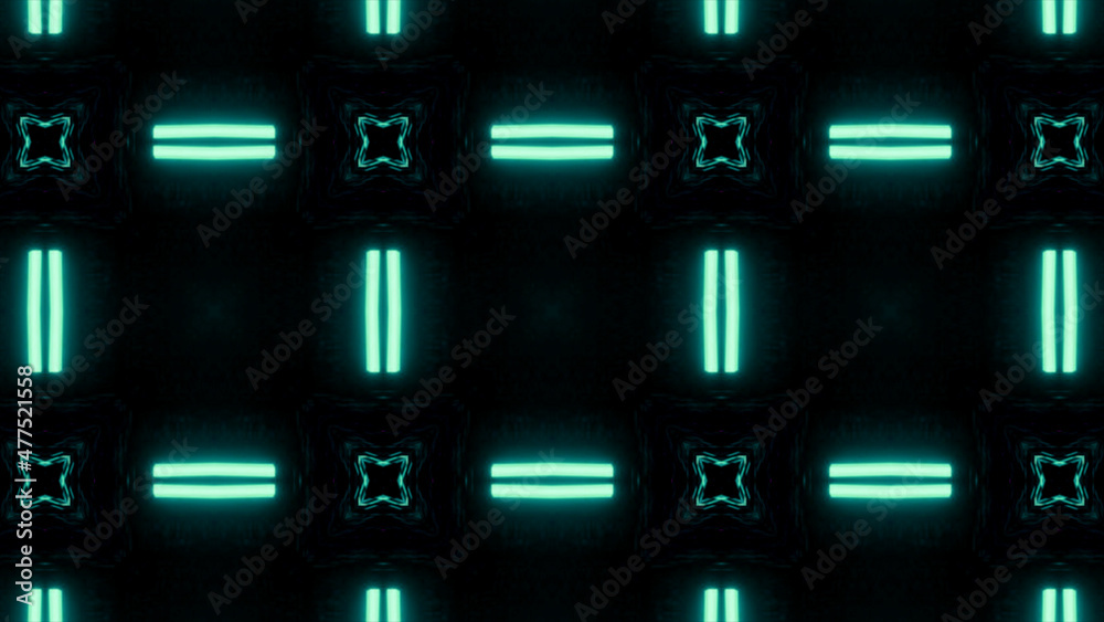 Fototapeta premium Neon Disco Lights And Futuristic Hi-Tech Sci Fi Illustration Background Wallpaper Texture for Banners, Web Templates, Titles, Texts, Flyers, Book Covers and ect.