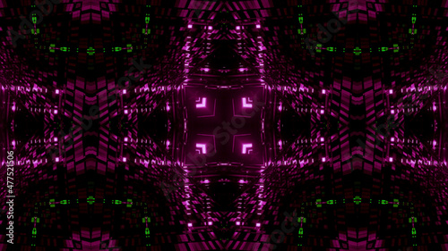 Neon Disco Lights And Futuristic Hi-Tech Sci Fi Illustration Background Wallpaper Texture for Banners, Web Templates, Titles, Texts, Flyers, Book Covers and ect.
