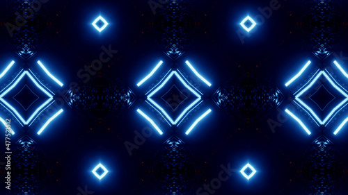 Neon Disco Lights And Futuristic Hi-Tech Sci Fi Illustration Background Wallpaper Texture for Banners, Web Templates, Titles, Texts, Flyers, Book Covers and ect.