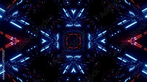 Neon Disco Lights And Futuristic Hi-Tech Sci Fi Illustration Background Wallpaper Texture for Banners, Web Templates, Titles, Texts, Flyers, Book Covers and ect.