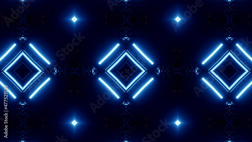 Neon Disco Lights And Futuristic Hi-Tech Sci Fi Illustration Background Wallpaper Texture for Banners, Web Templates, Titles, Texts, Flyers, Book Covers and ect.