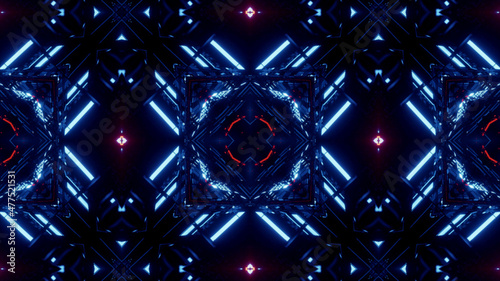 Neon Disco Lights And Futuristic Hi-Tech Sci Fi Illustration Background Wallpaper Texture for Banners, Web Templates, Titles, Texts, Flyers, Book Covers and ect.