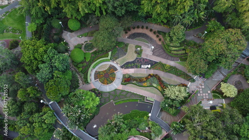 Aerial view on Botanic Garden