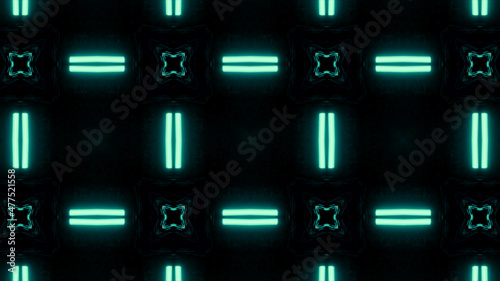 Neon Disco Lights And Futuristic Hi-Tech Sci Fi Illustration Background Wallpaper Texture for Banners, Web Templates, Titles, Texts, Flyers, Book Covers and ect.