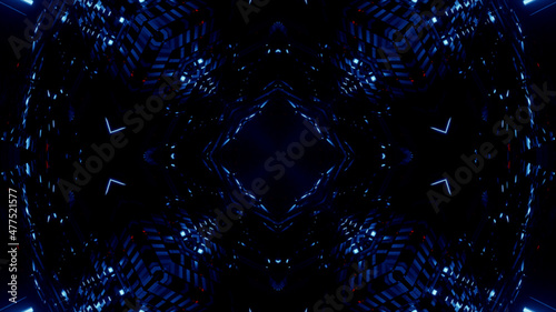 Neon Disco Lights And Futuristic Hi-Tech Sci Fi Illustration Background Wallpaper Texture for Banners, Web Templates, Titles, Texts, Flyers, Book Covers and ect.