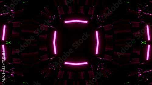 Neon Disco Lights And Futuristic Hi-Tech Sci Fi Illustration Background Wallpaper Texture for Banners, Web Templates, Titles, Texts, Flyers, Book Covers and ect.
