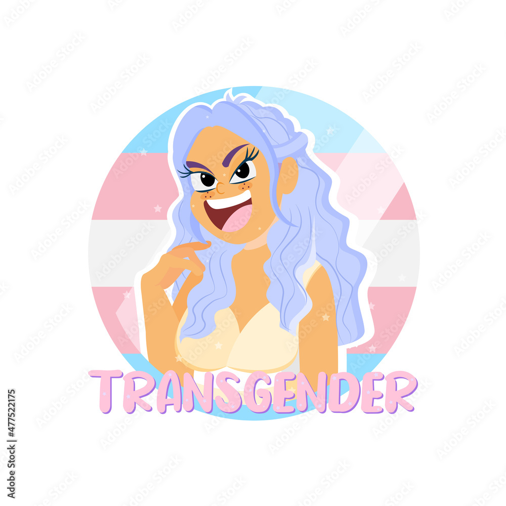 Isolated happy transgender person Vector illustration design Isolated happy transgender person Vector illustration design