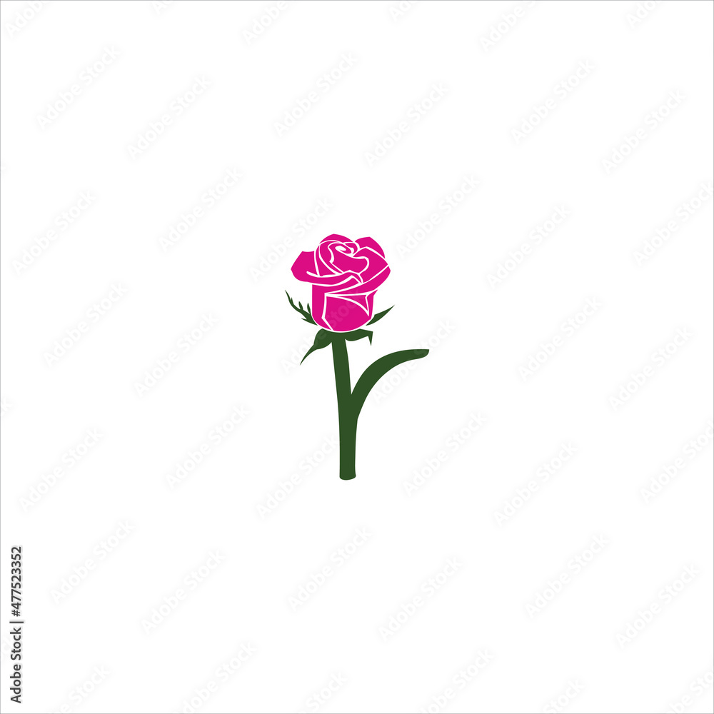 letter r logo vector flower template