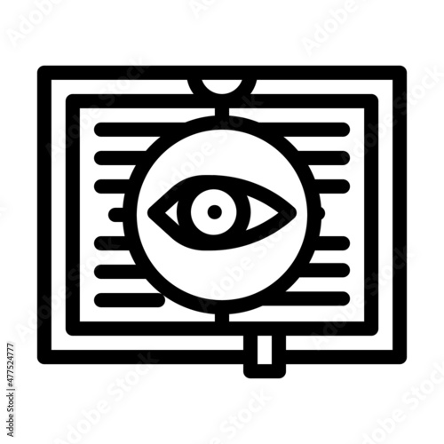 mystery literature line icon vector. mystery literature sign. isolated contour symbol black illustration