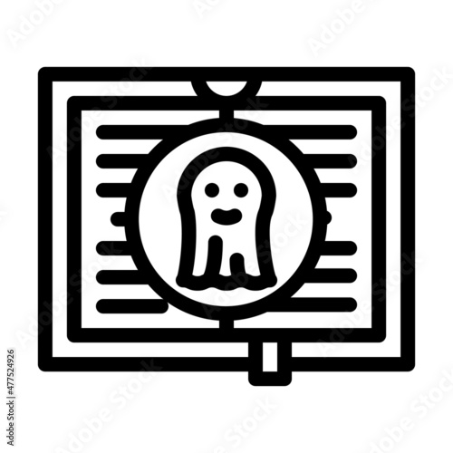 paranormal literature line icon vector. paranormal literature sign. isolated contour symbol black illustration