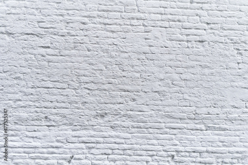  Painted white brick wall surface background