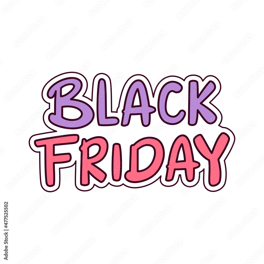 Isolated black friday discount shop promo vector illustration