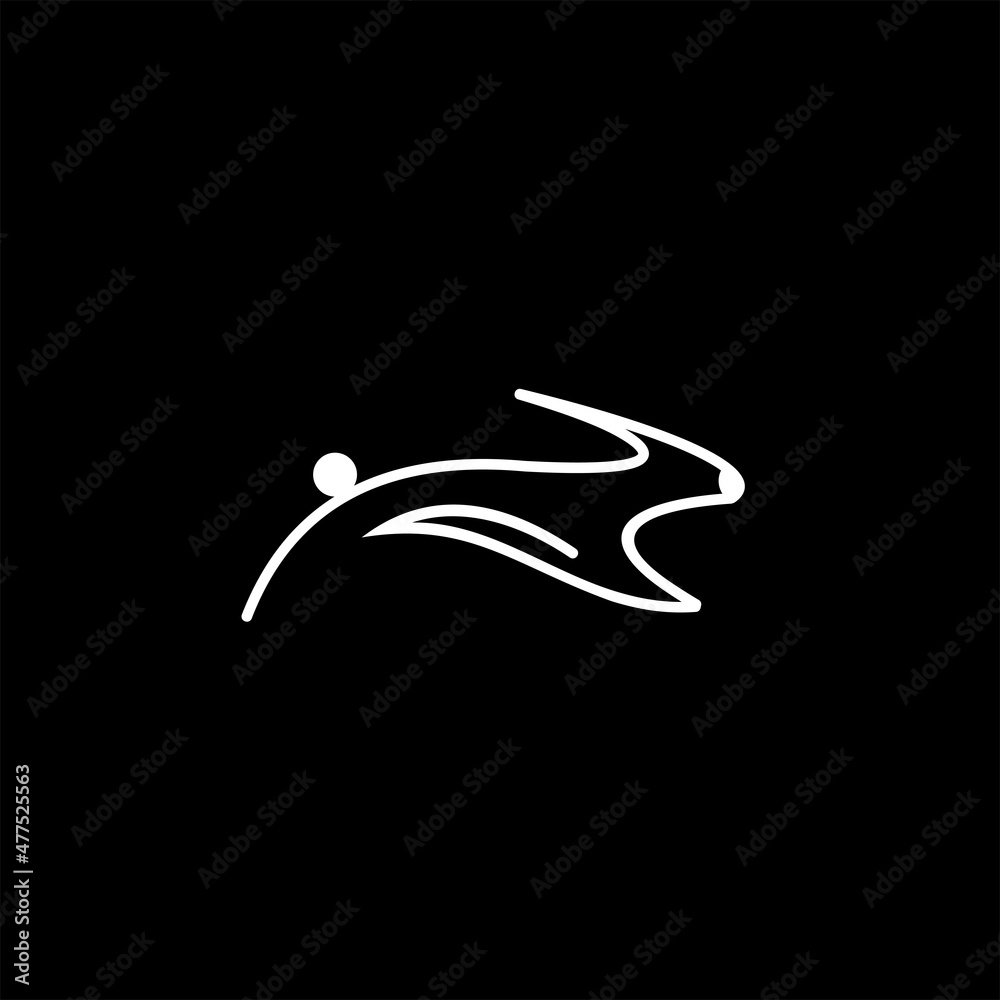 Jumping Rabbit Logo design element Royalty Free Vector Image Stock ...