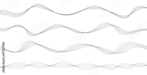 Abstract wavy stripes background. Wave line art, Curved smooth design. Vector illustration EPS 10.