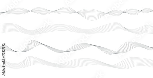 Abstract wavy stripes. Wave line art. Curved smooth design background. Vector illustration EPS 10.