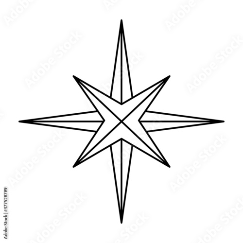 Isolated Star Belen draw manger jesus christmas vector illustration