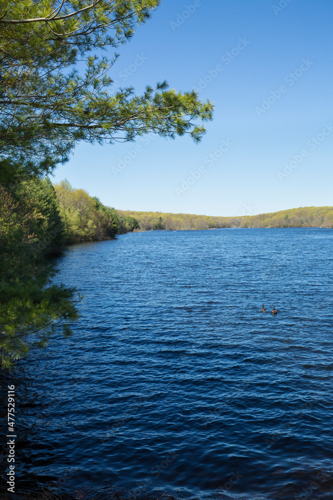 Open water of New Britain Reservoir in Wolcott, Connecticut. Open water of New Britain Reservoir in Wolcott, Connecticut.