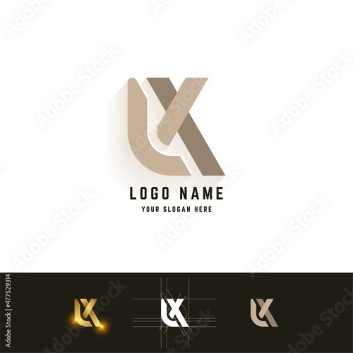 Letter LX or AX monogram logo