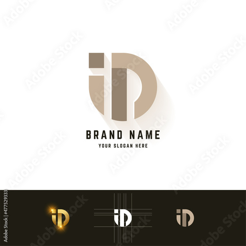 Letter iD or im monogram logo