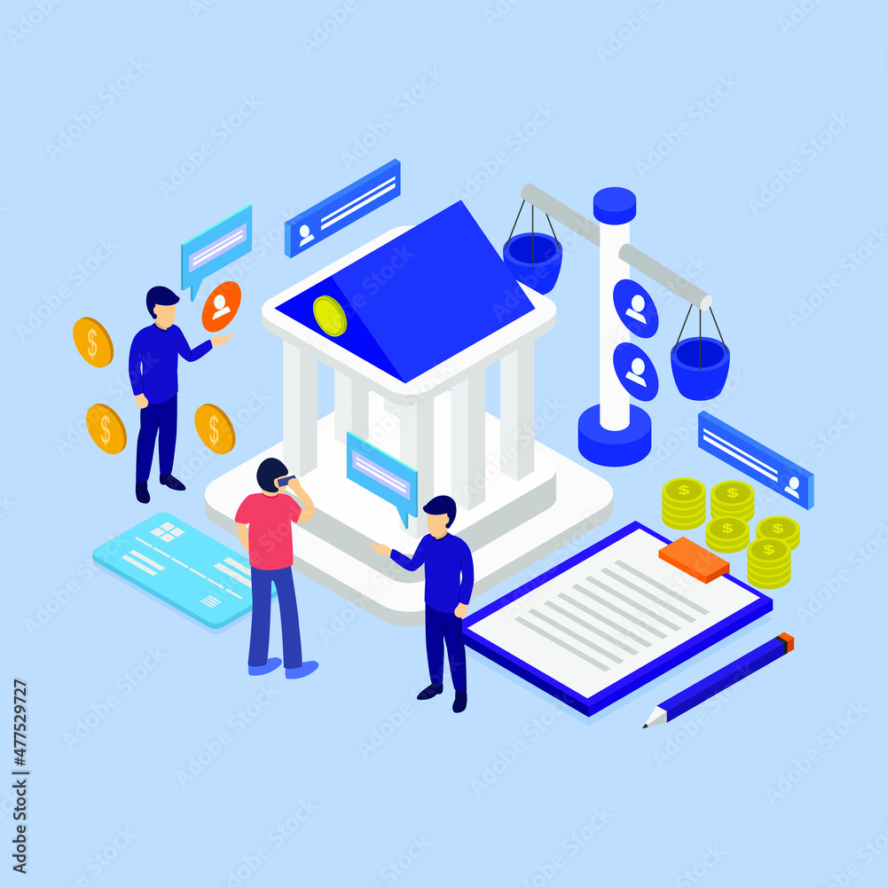 Financial loan isometric Financial loan isometric