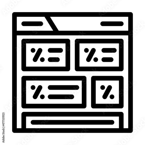 burning price line icon vector. burning price sign. isolated contour symbol black illustration