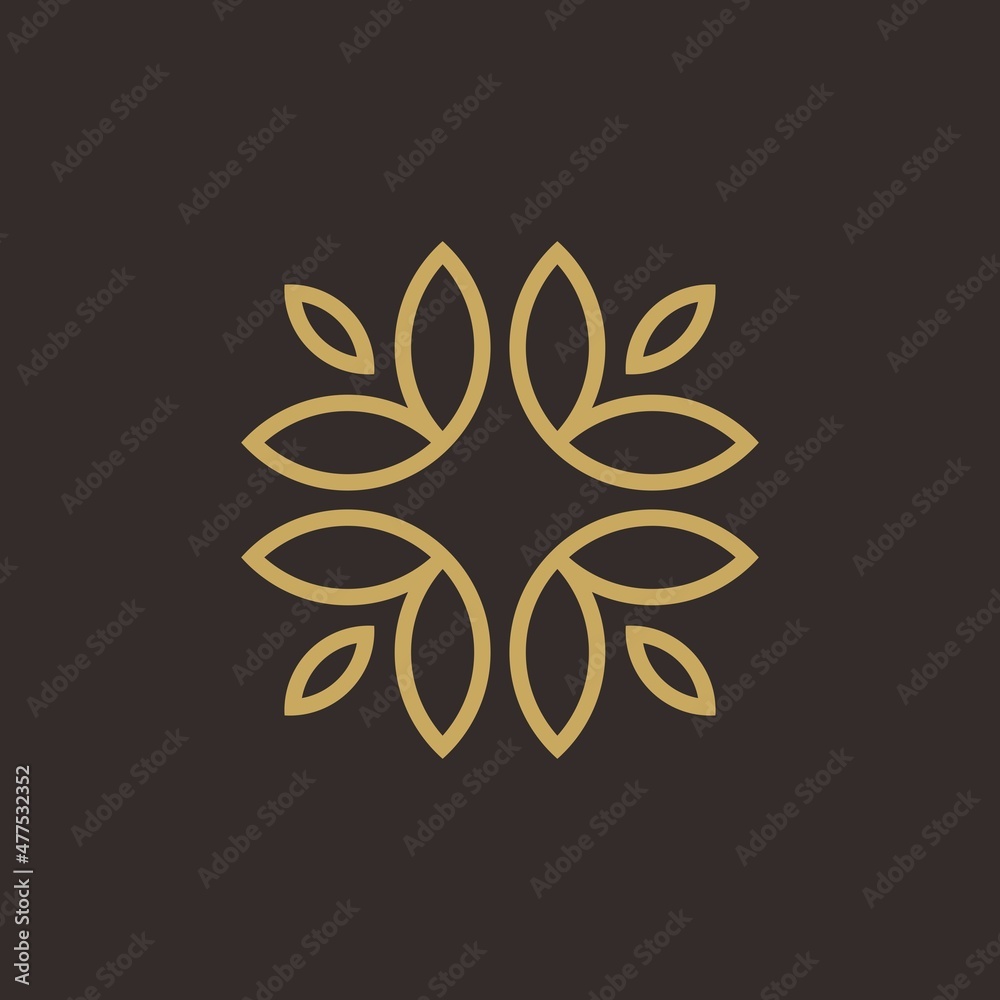 Leaf ornament logo icon abstract design vector Leaf ornament logo icon abstract design vector