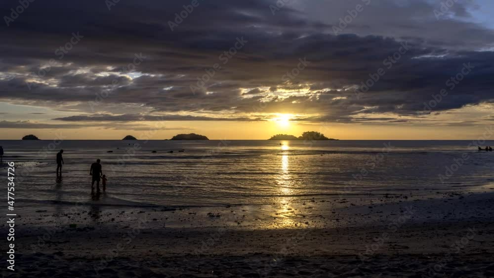 Time lapse of a tropical sunset on Koh Chang island in Thailand Time lapse of a tropical sunset on Koh Chang island in Thailand
