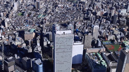 池袋サンシャインビル・摩天楼・空撮