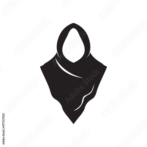 mystery black hood cloak logo design vector graphic symbol icon sign illustration creative idea