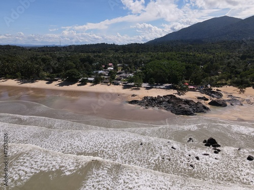 The Pugu, Gondol, Siar and Pandan Beaches of Lundu area at the most southern part of Sarawak and Borneo Island photo