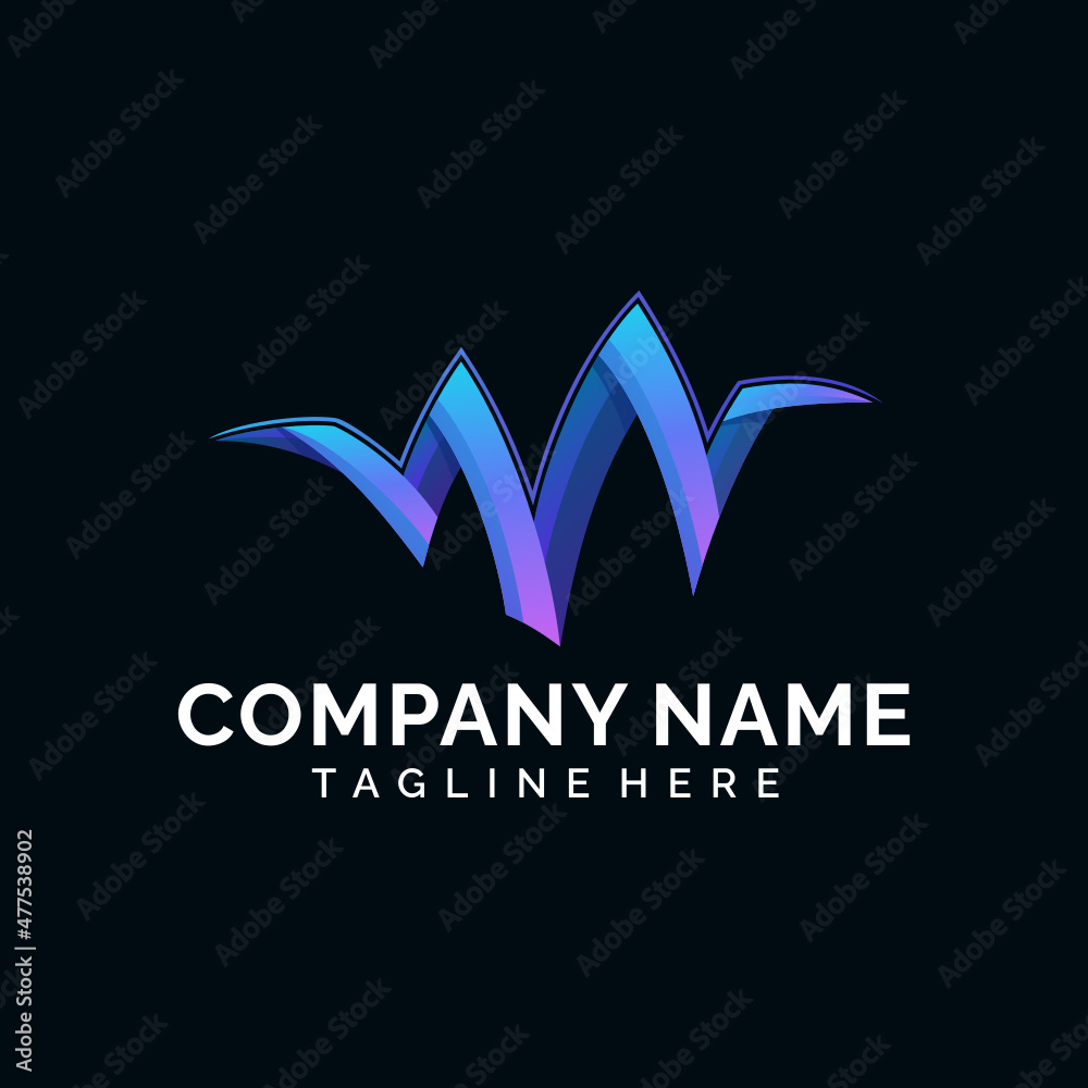 Abstract colorful gradient logo design