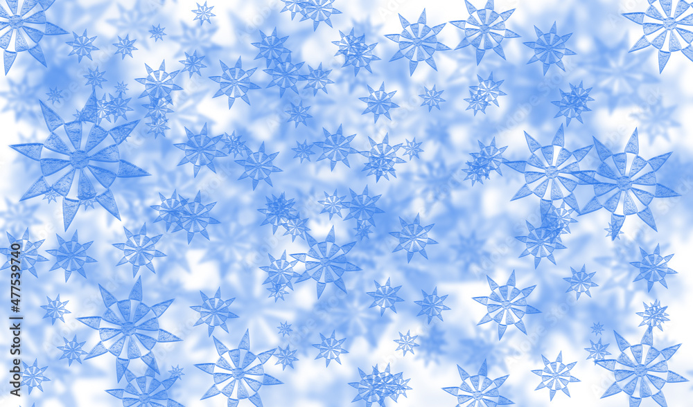 snowflakes on blue background