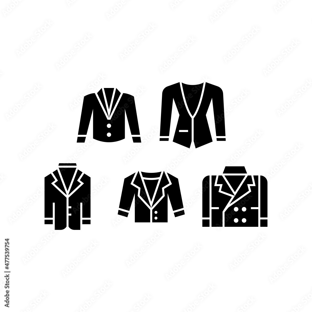 Suit set icon isolated on white background