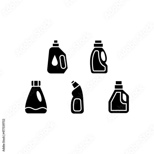 Detergent Botol set icon isolated on white background
