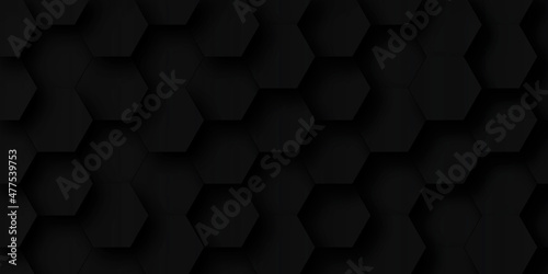 Hexagon concept design abstract technology geometry pattern background vector EPS, Abstract Black hexagon concept background, 