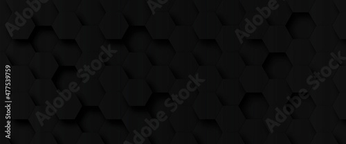 Hexagon concept design abstract technology geometry pattern background vector EPS, Abstract Black hexagon concept background, © Grave passenger